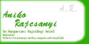 aniko rajcsanyi business card