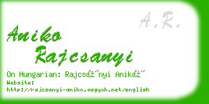 aniko rajcsanyi business card